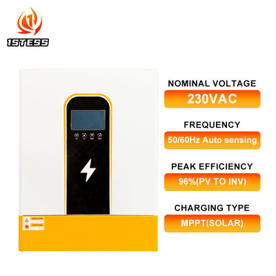 Hybrid Solar Inverter 8.5kw 11KVA 11kw Single Phase Pure Sine Wave MPPT Detachable Dust Cover